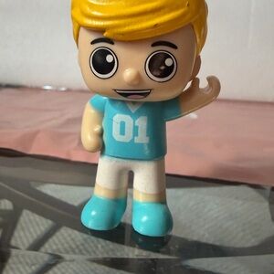 Ryans World Toy Ryan Mini Collectible Figure 3 Inches Blonde Boy Blue Jersey